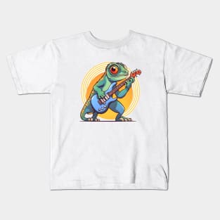 Chameleon Plays the Guitar Kids T-Shirt